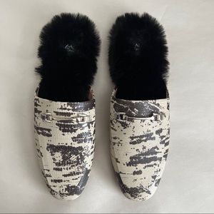 Zac Posen Savana faux fur mules slides